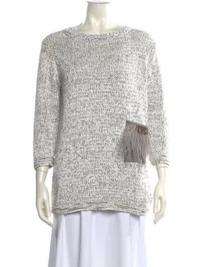 Pre-owned Fabiana Filippi Bateau Neckline Sweater In Multi