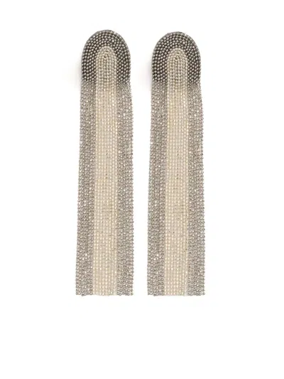 Fabiana Filippi Bead-chain Chandelier Earrings In Silver