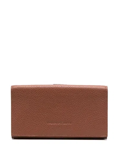 Fabiana Filippi Bead Chain Detail Wallet In Brown