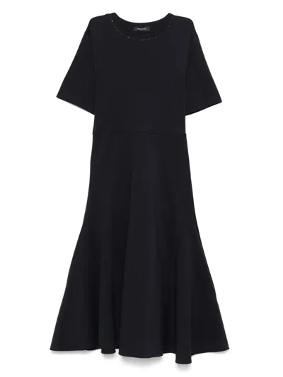 Fabiana Filippi Bead-detail Midi Dress In Blue