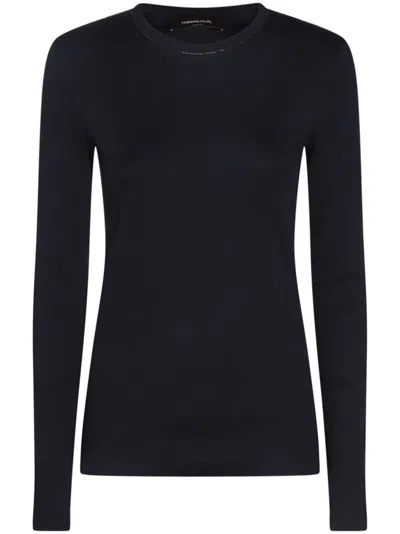 Fabiana Filippi Bead-detail T-shirt In Blue