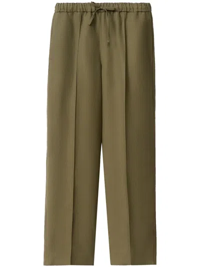 Fabiana Filippi Bead-detail Trousers In Green