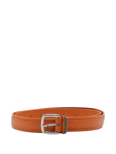 Fabiana Filippi Bead-embellished Belt In Orange