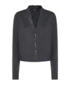 Fabiana Filippi Bead-embellished Cardigan In Gray