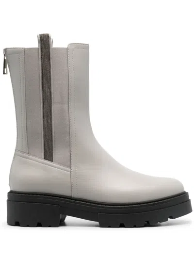 Fabiana Filippi Stiefel Mit Perlen In Grey