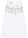 Fabiana Filippi Bead-embellished Cotton Skirt In White