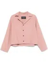 Fabiana Filippi Merino Wool Cropped Jacket In 粉色