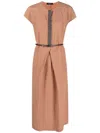 Fabiana Filippi Midikleid Mit Perlen In Pink