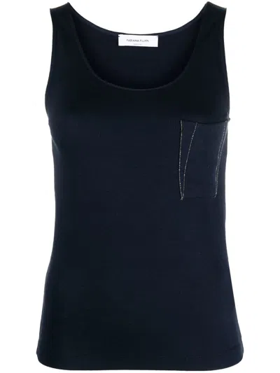 Fabiana Filippi Bead-embellished Tank Top In 蓝色