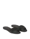 Fabiana Filippi Bead-embellishments Flat Sandals In Black
