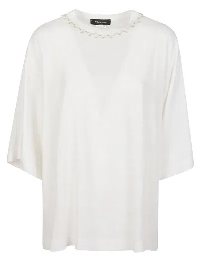 Fabiana Filippi Chiffon-crepe T-shirt In White