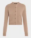 Fabiana Filippi Beaded Crewneck Cardigan In Brown