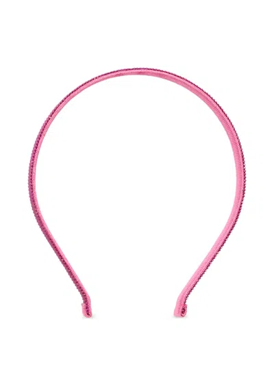 Fabiana Filippi Beaded Headband In Pink