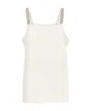 Fabiana Filippi Embellished Strap Tank Top In White
