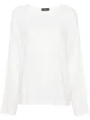 Fabiana Filippi Beaded-trim Crepe Blouse In White