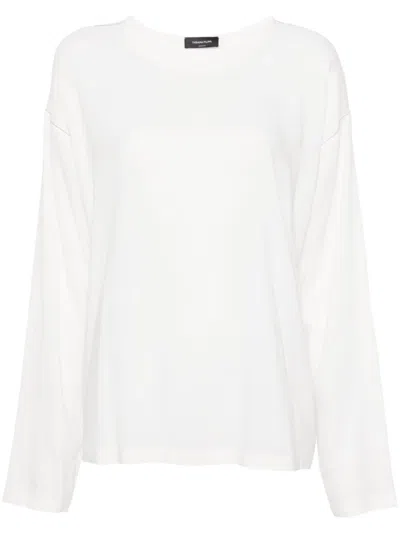 Fabiana Filippi Beaded-trim Crepe Blouse In White