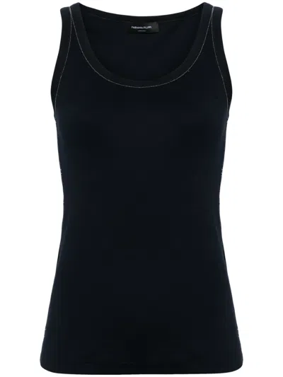 Fabiana Filippi Cotton Top In Black
