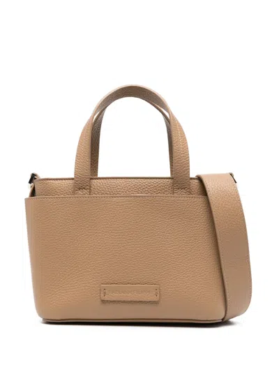 Fabiana Filippi Beaded-trim Leather Tote Bag In Brown