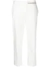 Fabiana Filippi Beaded-trim Tapered Trousers In White