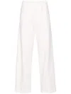 Fabiana Filippi Wide-leg Relaxed Pants With Elastic Waistband In White