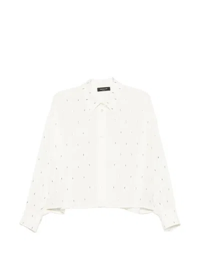 Fabiana Filippi Beaded-embellished Long-sleeve Shirt In White