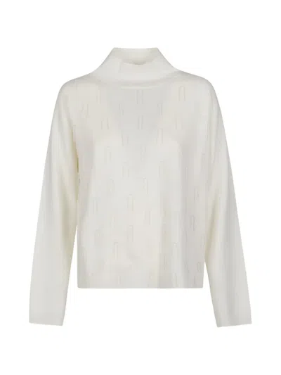 Fabiana Filippi Bead-embellished High-neck Sweater In White