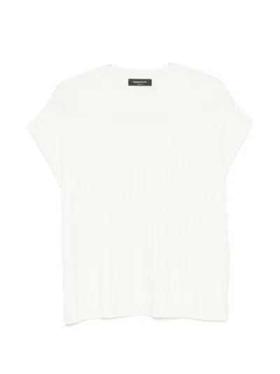 Fabiana Filippi Bead-embellished Short-sleeve Sweater In White