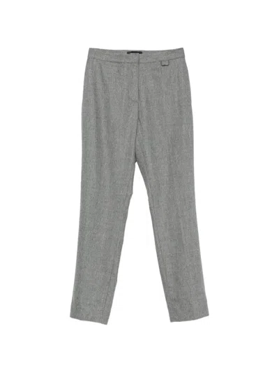 Fabiana Filippi Bead-embellished Tailored Trousers In Gray