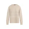Fabiana Filippi Textured Knit Camel Sweater With Ribbed Edges