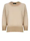 Fabiana Filippi Beige Cotton And Linen Sweater