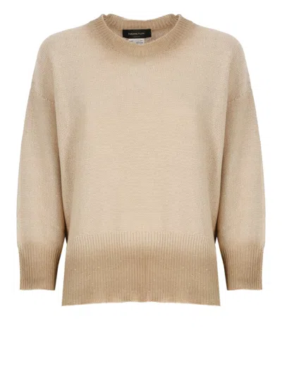 Fabiana Filippi Beige Cotton And Linen Sweater