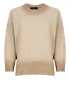 Fabiana Filippi Beige Cotton And Linen Sweater