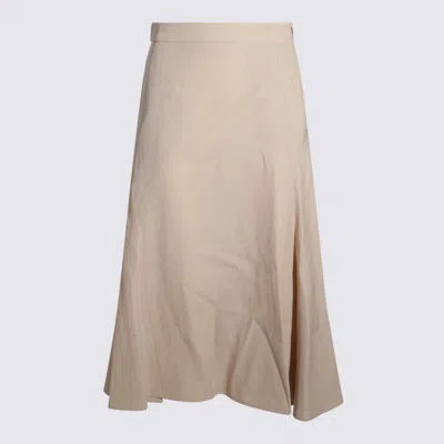Fabiana Filippi Beige Cotton Midi Skirt