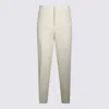 Fabiana Filippi Trousers Front Pleats Belt Loops In Yellow