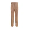 Fabiana Filippi Beige Fleece Wool Dress Pants In Gold