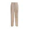 Fabiana Filippi Beige Fleece Wool Dress Pants In Neutral