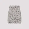 Fabiana Filippi Beige Frayed-knot Donegal Tweed Mini Skirt In Gray