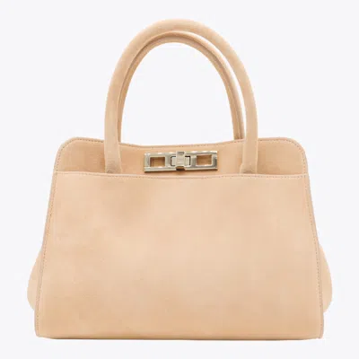 Fabiana Filippi Beige Leather Top Handle Bag