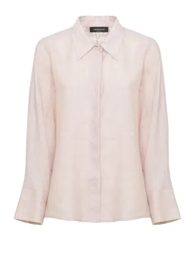 Fabiana Filippi Beige Light Point Linen Shirt In Pink