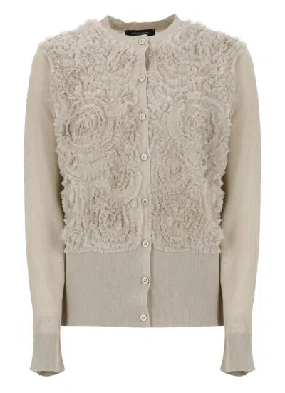 Fabiana Filippi Beige Linen And Cotton Cardigan