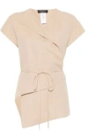 Fabiana Filippi Beige Linen And Viscose Top In Neutrals