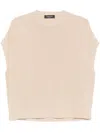 Fabiana Filippi Crewneck Sweater With Cap Sleeves And Sequin Embellishment