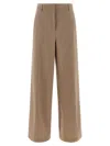 Fabiana Filippi Beige Mlange Wool Pants In Nude