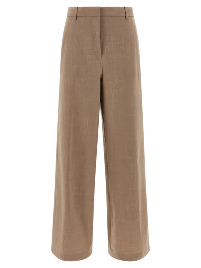 FABIANA FILIPPI BEIGE MLANGE WOOL PANTS
