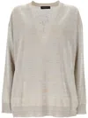Fabiana Filippi V-neck Long Sleeve Knit Sweater