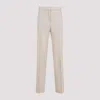 Fabiana Filippi Straight Leg Wool Blend Pants With Pockets In Beige