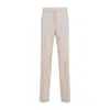 Fabiana Filippi Straight Leg Wool Blend Pants With Pockets