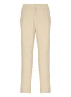Fabiana Filippi Beige Viscose And Linen Pants