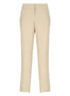 Fabiana Filippi Beige Viscose And Linen Pants
