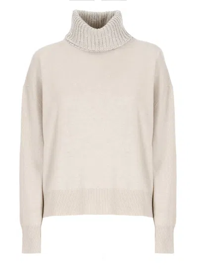 FABIANA FILIPPI FABIANA FILIPPI BEIGE WOOL AND SILK SWEATER